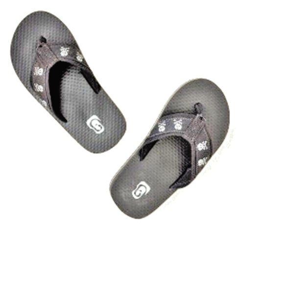 NWT The Children's Place Boys Gray Flip Flop Sandals Skull Slip-On Size … - Picture 3 of 5